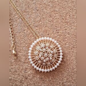 18k Gold Plated Cubic Zirconia Necklace